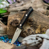 Streamline - Black Crosscut Canvas Micarta - Natural Liners - Aluminum Pins