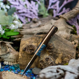 Avalon EDC - Rosewood with Blue Maple Burl Bolster - Natural Canvas Liners - Mosaic Pins