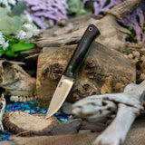 Avalon EDC - Black Burlap - Toxic Green Liners - Green Fiber Optic Pins