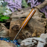 Artemis Hunter - Amber Jigged Bone - Red Liners - Mosaic Pins