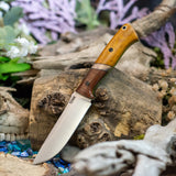Custom Bushcrafter - Vintage Natural Canvas- Koa Bolster- Toxic Green Liners - Black Canvas Pins