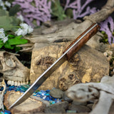 Inferi Bowie - Camphor Burl - Black Liners - Mosaic Pins