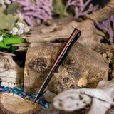 Custom Artemis EDC - Black Paper Micarta - Red Liners - Black Pins