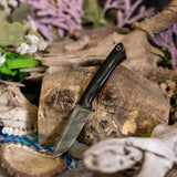 Custom Artemis EDC - Black Paper Micarta - Red Liners - Black Pins