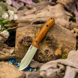 Mini Trapper - Vintage Crosscut Micarta - Black Liners - Black Pins