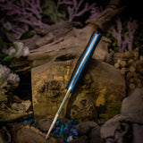 Artemis Ranch Hand - Black Curly Maple - Blue Glow Liners - Mosaic Pins