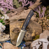 Artemis Ranch Hand - Black Curly Maple - Blue Glow Liners - Mosaic Pins