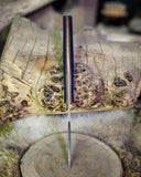 Prototype First Responder - Blue linen Micarta - Natural canvas micarta liners - Clear pins