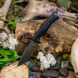 Mini Hoplite - NIghtshade Richlite - Black Canvas Micarta - Black Pins