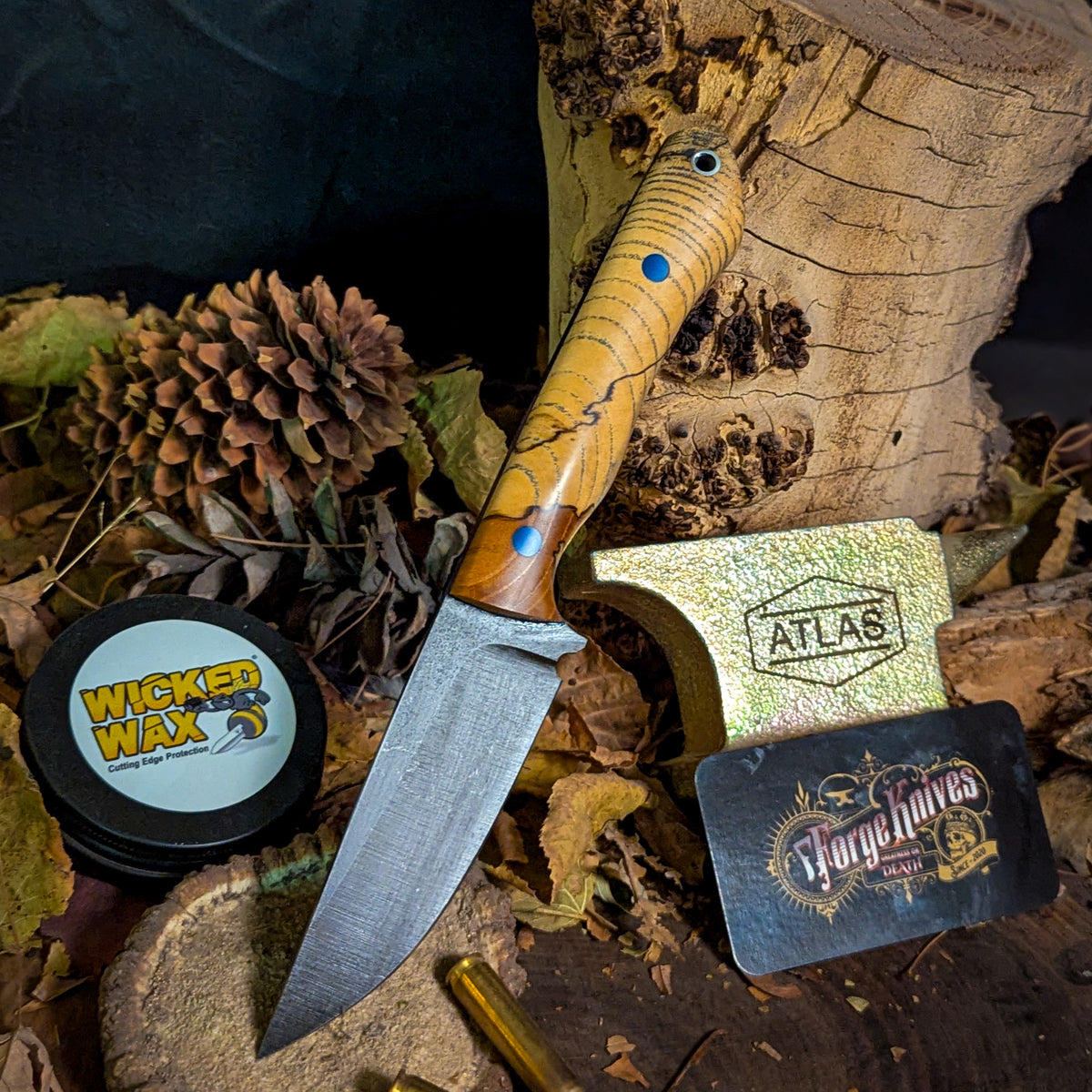 Custom Hunter - Spalted Hackberry – 7Forge Knives