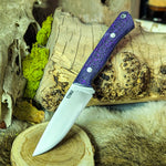 Custom Drop Point Hunter - Purple Chaos Weave