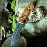 Prototype WatchDog - Stacked Leather - Red Glow in the dark liners - mosaic pins