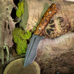 Watch Dog -Black Ash Burl - Black Canvas Micarta Liners - Mosaic Pins