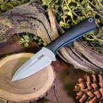 Guard-N-Gnome - Black Linen Micarta - Turquoise G10 Liners - Black Pins