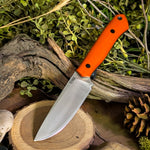Ranger Pre-order Ron Land - Orange Linen Micarta  - black liners - black pins