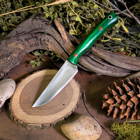 Culprit - Shamrock Dymalux - Natural Canvas Micarta Liners and Pins