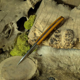 Feather - Vintage canvas micarta - Natural canvas micarta liners - brass pins