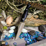 Kingfisher - Black Canvas Micarta - Aluminum Pins