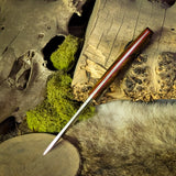 Custom Artemis Edc - Desert Ironwood - Red Liners - Mosaic Pins