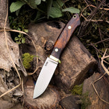 Classic Drop Point Hunter - Desert Ironwood - Black Liners - Brass Pins