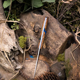 Gambler - Hybrid maple Burl - Blue Liners - mosaic pins