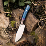 Polaris - Blue Liberty Wood - Russian Lavender Spacer - Copper weave bolster - mosaic pins