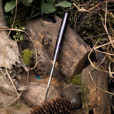 Polaris - Blue Liberty Wood - Russian Lavender Spacer - Copper weave bolster - mosaic pins