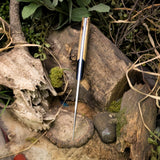 Custom mongoose - Spalted maple - black linen bolster - blue liners - mosaic pins