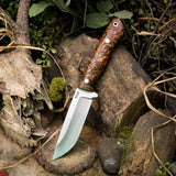 Custom Artemis Hunter - black ash burl - red and black canvas liners - mosaic pins