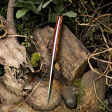 Custom Artemis Hunter - black ash burl - red and black canvas liners - mosaic pins