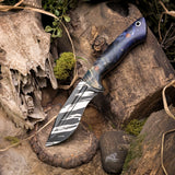 Watchdog - Tiger stripe maple - Natural canvas micarta liners - natural canvas micarta pins