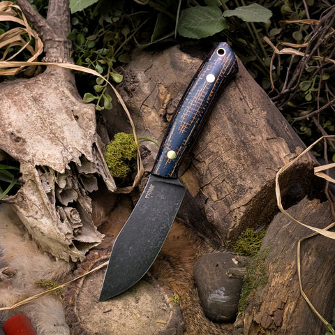 Polaris - Nyx burlap - Natural canvas micarta liners - brass pins