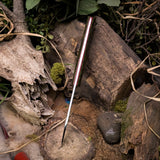 Guard-less Semi Skinner - Green Canvas Micarta - Red Liners - Mosaic Pins