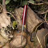 Horizon - Red Linen Micarta - Black Canvas Micarta Liners - Mosaic pins