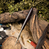 Custom EDC - Red and Black Sure touch - black canvas micarta liners - red fiber optic pins