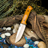 Avalon Hunter - Vintage Linen Micarta - Black canvas Micarta liners - Black Pins