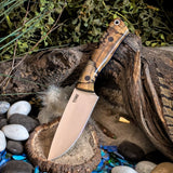 Overlander - Spalted Hackberry - Blue and Black Liners - Black Pins