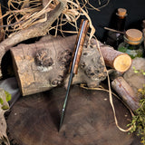 Custom Forged Trapper - Spalted Sycamore - Black canvas Micarta - Black Pins