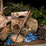 Prototype Hoplite - Black Ash Burl - Black canvas Micarta liners - mosaic pins