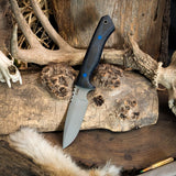 Hoplite - Midnight Micarta - Blue and Black canvas liners - blue pins