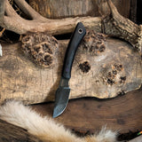 Siren - Black Canvas Micarta - Purple Liners - Purple Pin