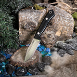 Guile - Black Canvas Micarta - Aluminum pins