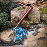Artemis Hunter - Desert Ironwood - Red Linen Liners - Brass Mosaic pins