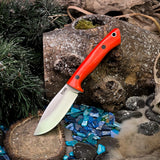 Arctic EDC - Orange Linen Micarta - Black Liners - Black Pins
