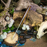 Artemis Hunter - Vintage Canvas Micarta - Emerald Green and Natural Liners - Mosaic Pins