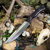 Custom Forged Fighter - Black Richlite - Natural Canvas Liners - Natural Canvas Pins