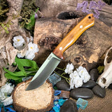 Artemis Huntress -Vintage Canvas Micarta - Emerald Green Liners - Copper Pins