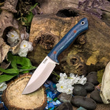 Venator EDC - Blue Denim Micarta - Natural Canvas Micarta Liners - Natural Pins