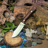 Mini Trapper - Deep Autumn Micarta - Copper pins