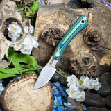 Siren - Rainforest Linen Micarta- Aluminum Pin